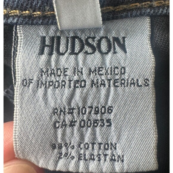 Hudson Jeans Men 31x30 Blake Slim Straight Cotton Blue Zip Fly - Picture 5 of 11